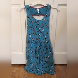 Blue bird dress